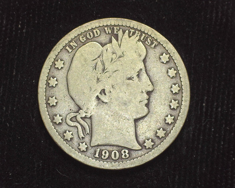 1908 S Barber Quarter VG - US Coin