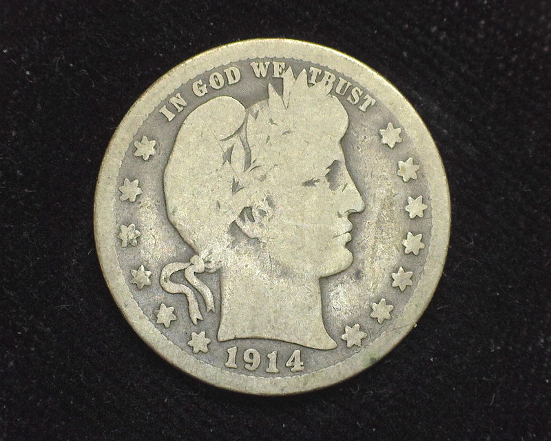1914 S Barber Quarter G - US Coin