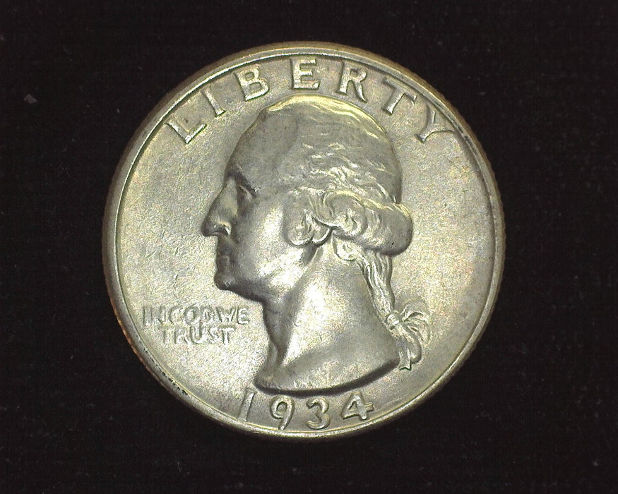 1934 Washington Quarter AU Light motto - US Coin