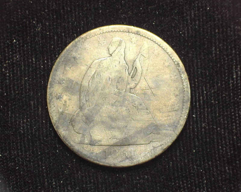 1861 Seated Liberty Half Dollar G Scratches - US Coin