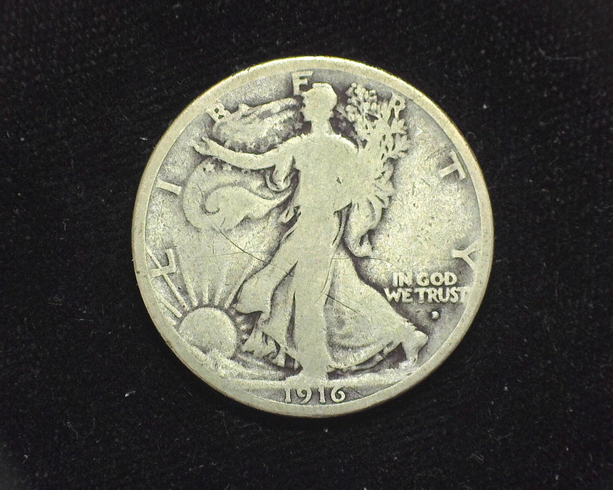 1916 D Liberty Walking Half Dollar G - US Coin