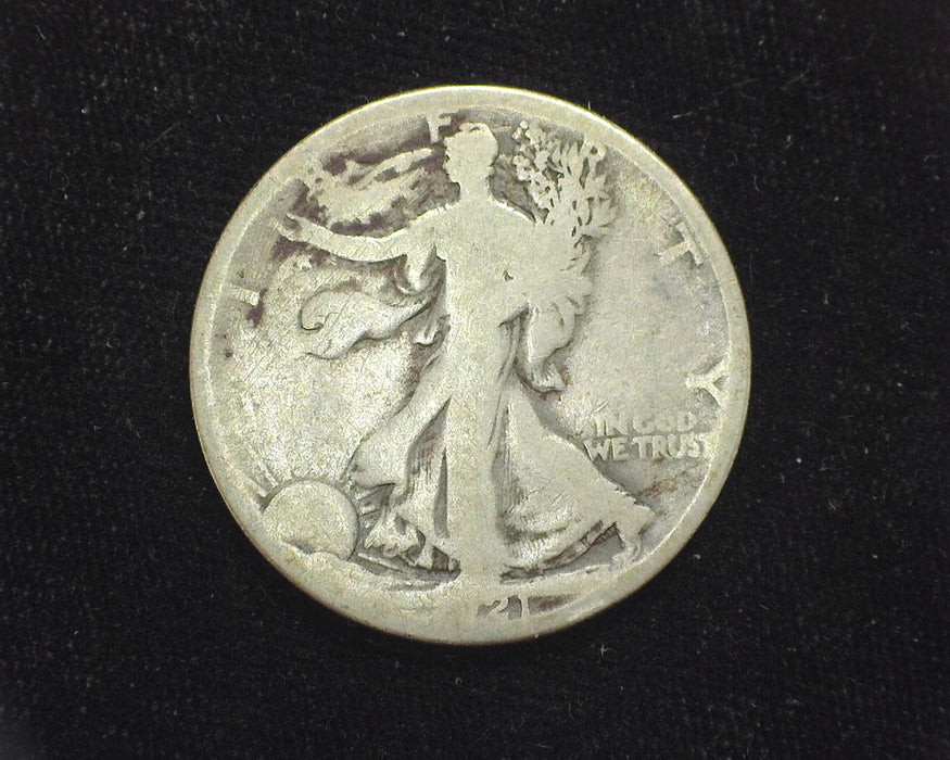 1921 D Liberty Walking Half Dollar G Scratches - US Coin