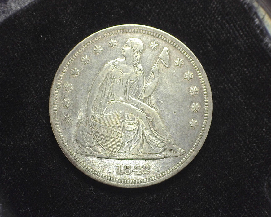 1842 Liberty Seated Dollar XF - US Coin