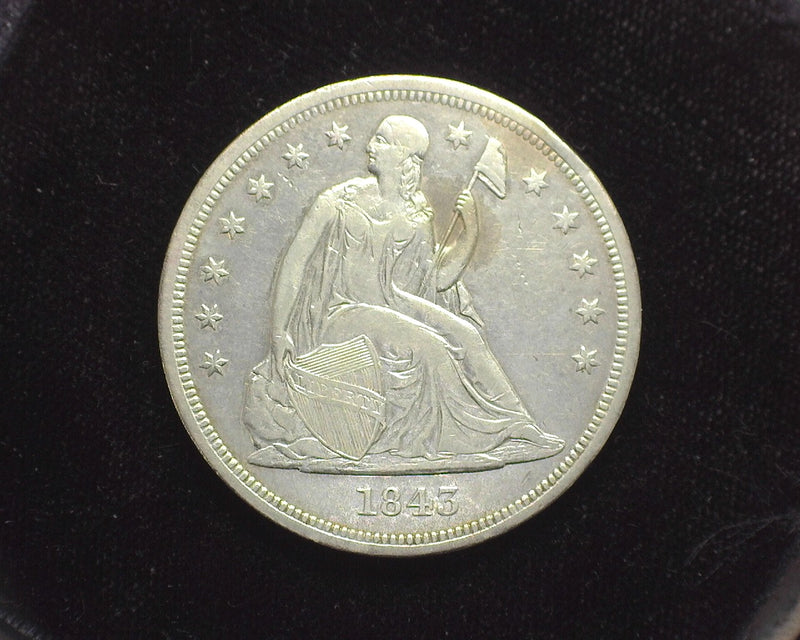 1843 Liberty Seated Dollar XF - US Coin