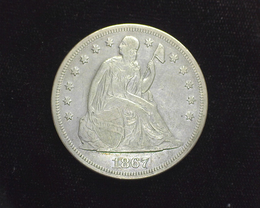 1867 Liberty Seated Dollar VF - US Coin