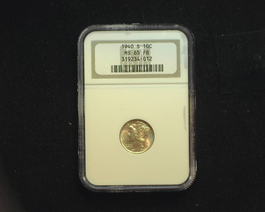 1940 S Mercury Dime MS65FB NGC - US Coin