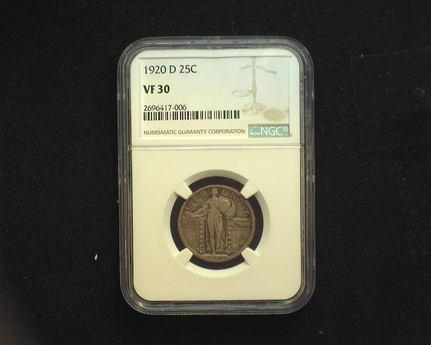 1920 D Standing Liberty Quarter VF 30 NGC - US Coin