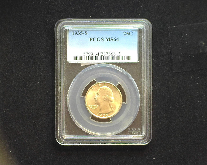 1935 S Washington Quarter MS64 PCGS - US Coin