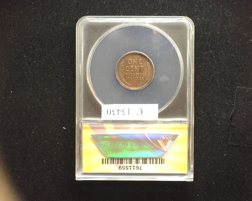 1909 S VDB Lincoln Wheat Cent ANACS AU50 Cleaned - US Coin