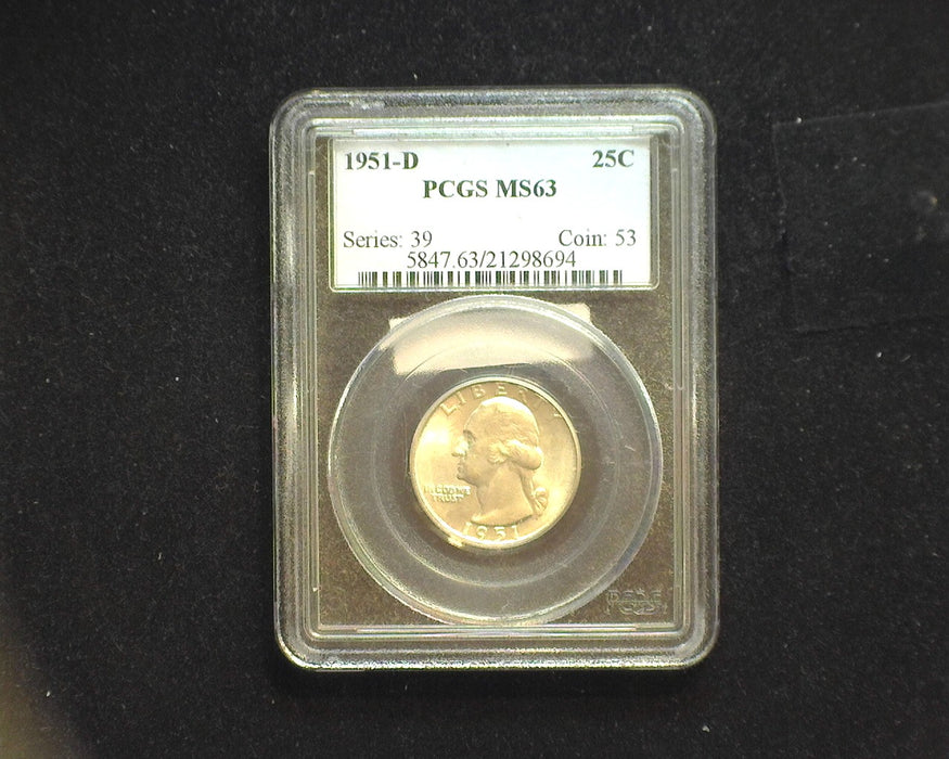 1951 D Washington Quarter MS63 PCGS - US Coin