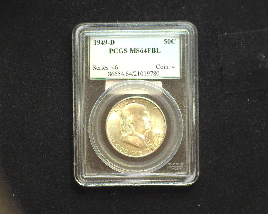 1949 D Franklin Half Dollar  MS64FBL PCGS - US Coin