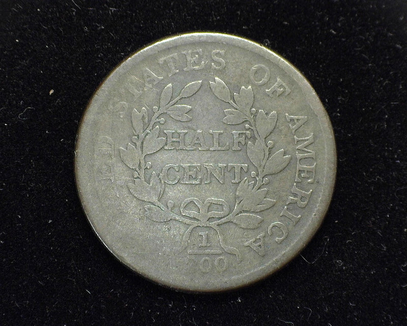 1804 Draped Bust Half Cent VG  Plain 4 stemless- US Coin
