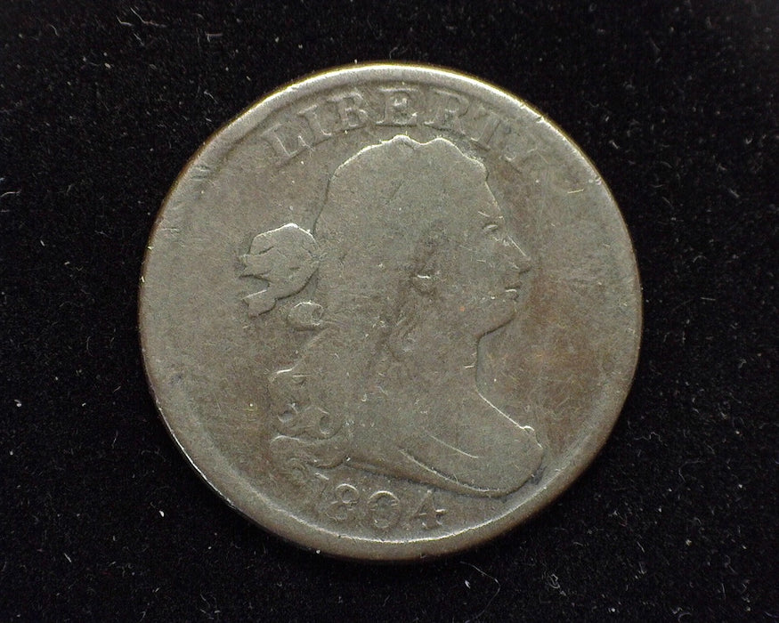 1804 Draped Bust Half Cent VG  Plain 4 stemless- US Coin