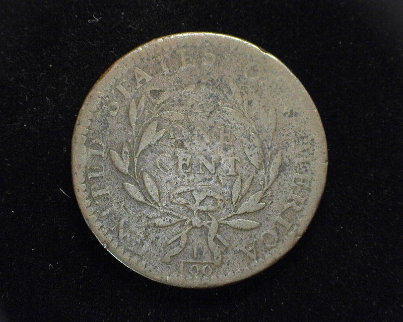 1794 Draped Bust Large Cent  F Fallen 4, Button on cap, environmental damage. - US Coin