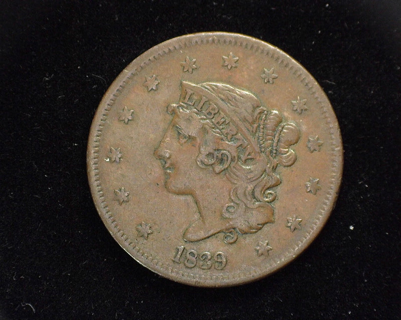 1839 Large Cent Draped Bust Cent VF - US Coin