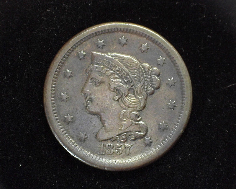 1857 Large Cent Draped Bust Cent XF Small date - US Coin