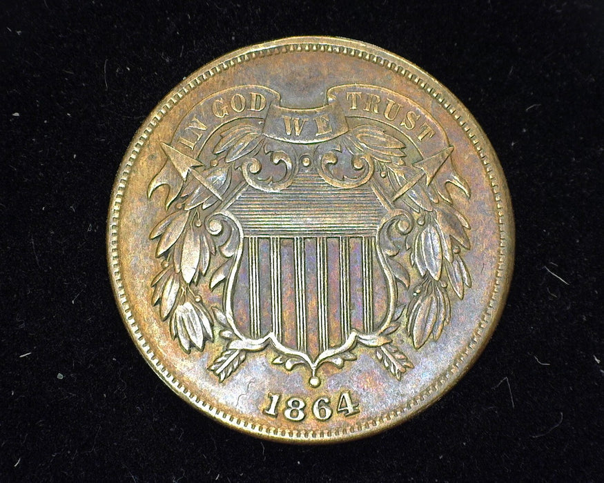 1864 Two Cent Piece XF - US Coin