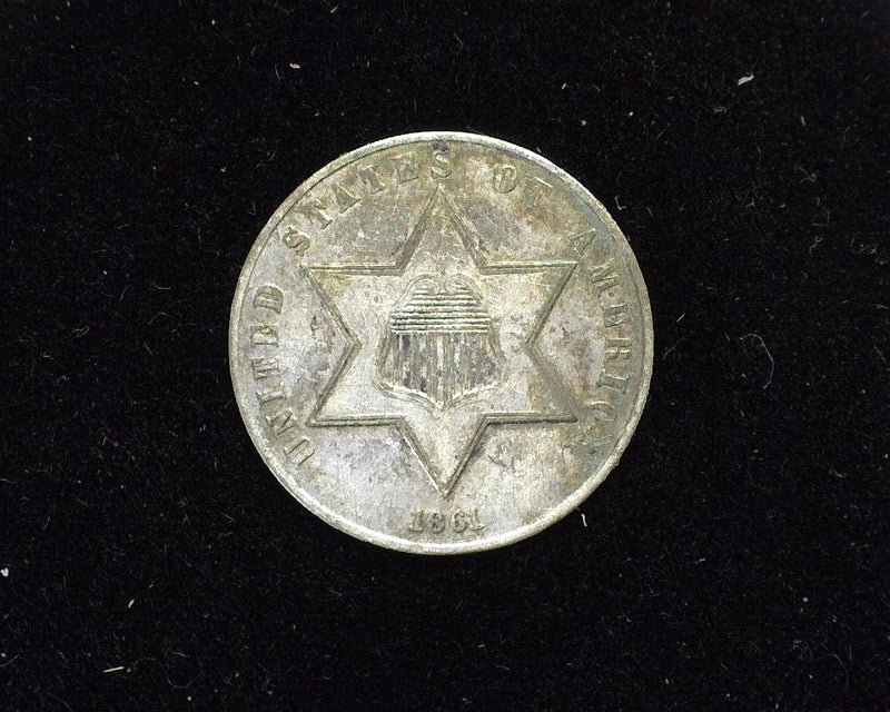 1861 Three Cent Silver VF - US Coin