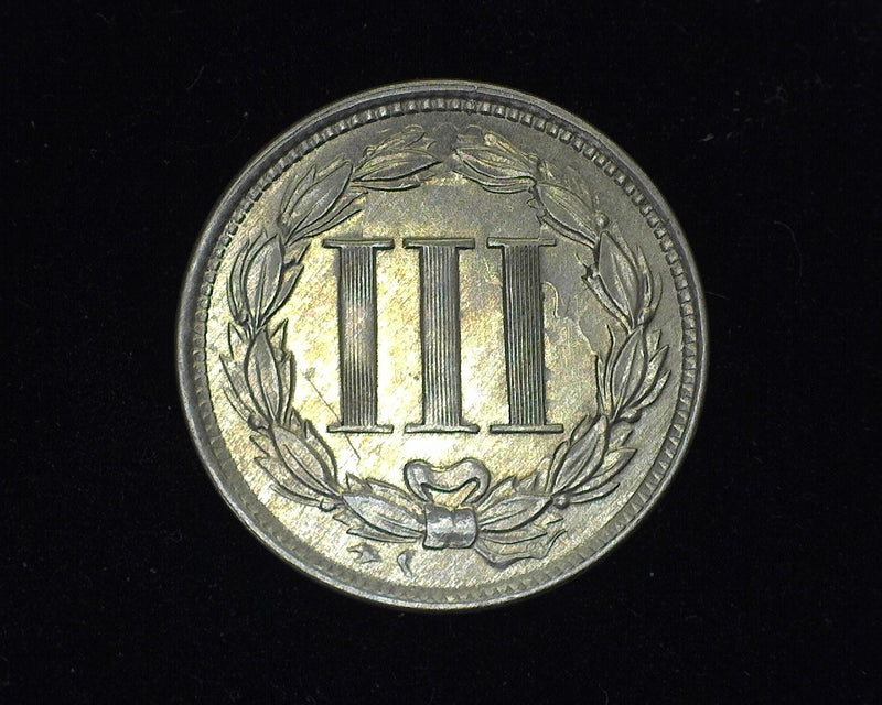 1865 Three Cent Nickel BU Gem! - US Coin