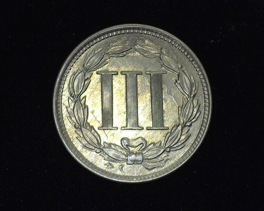 1865 Three Cent Nickel BU Gem! - US Coin
