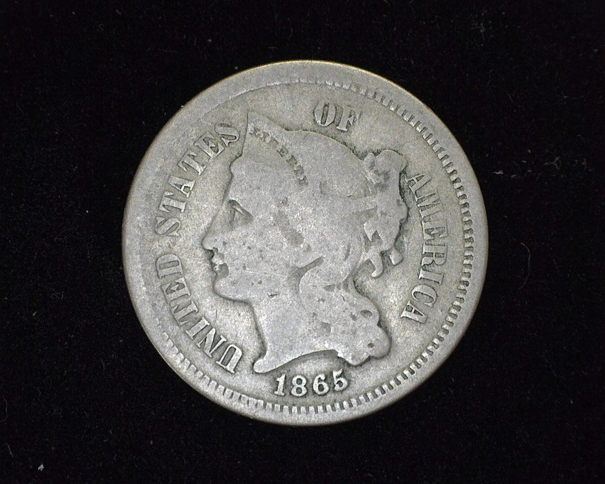 1865 Three Cent Nickel G - US Coin