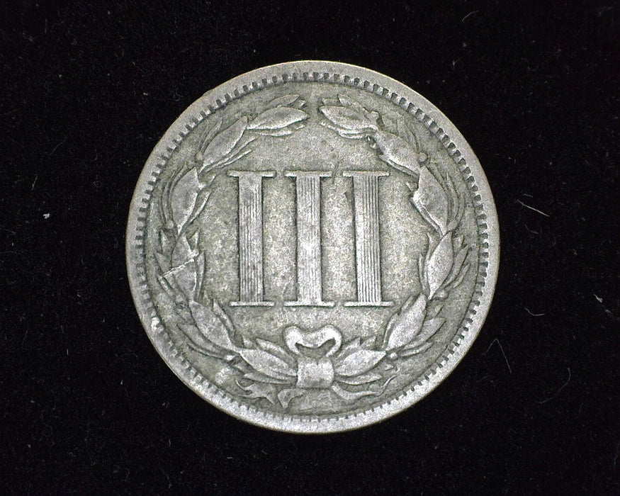 1868 Three Cent Nickel VG - US Coin