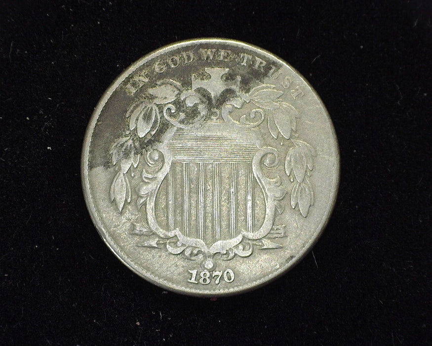 1870 Shield Nickel F - US Coin