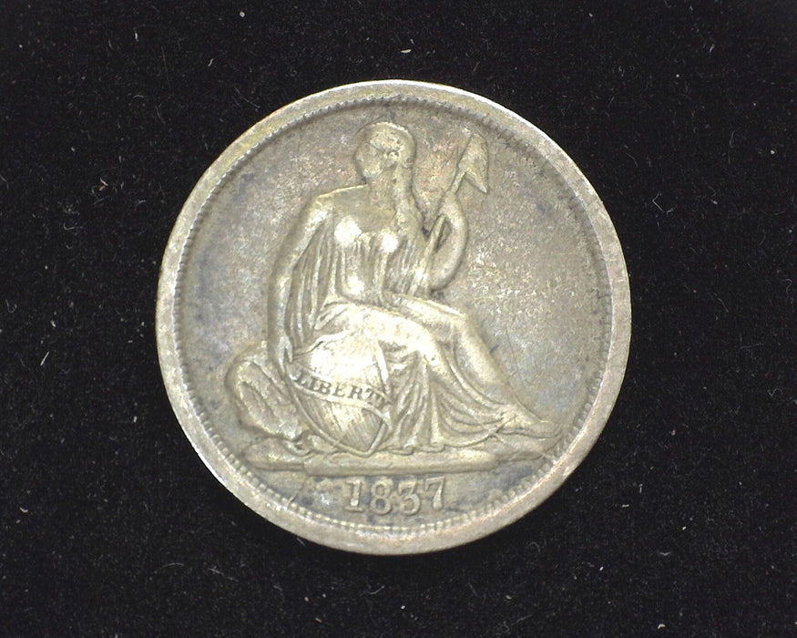 1837 Liberty Seated Dime F No stars - US Coin