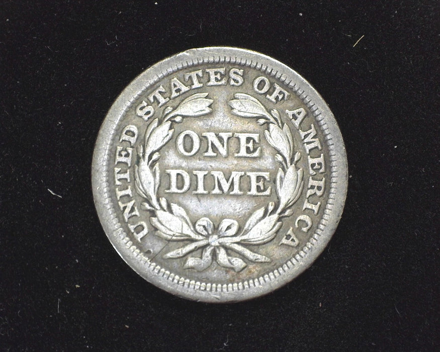 1854 Liberty Seated Dime F Arrows - US Coin