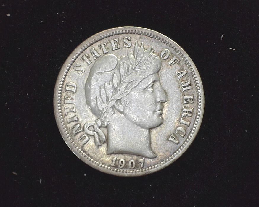 1907 Barber Dime VF - US Coin