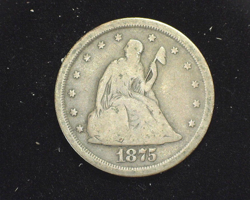 1875 S Liberty Seated Twenty Cents G - US Coin