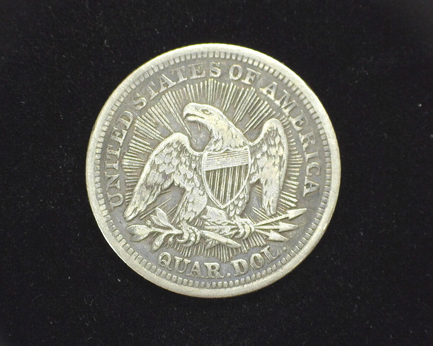 1853 Arrows and Rays Liberty Seated Quarter F - US Coin