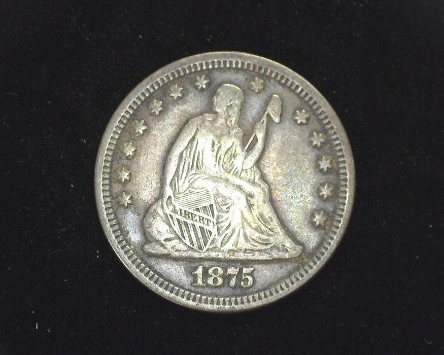 1875 Liberty Seated Quarter F/VF - US Coin