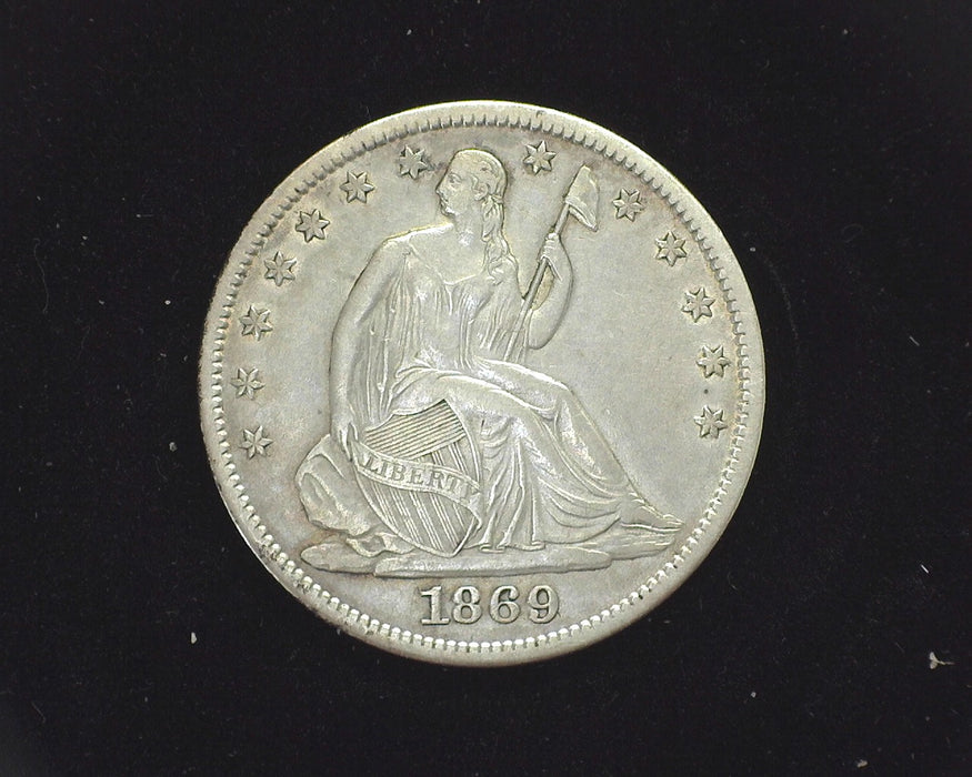 1869 S Seated Liberty Half Dollar XF - US Coin