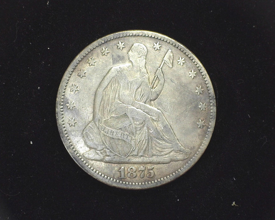 1875 CC Seated Liberty Half Dollar VF - US Coin