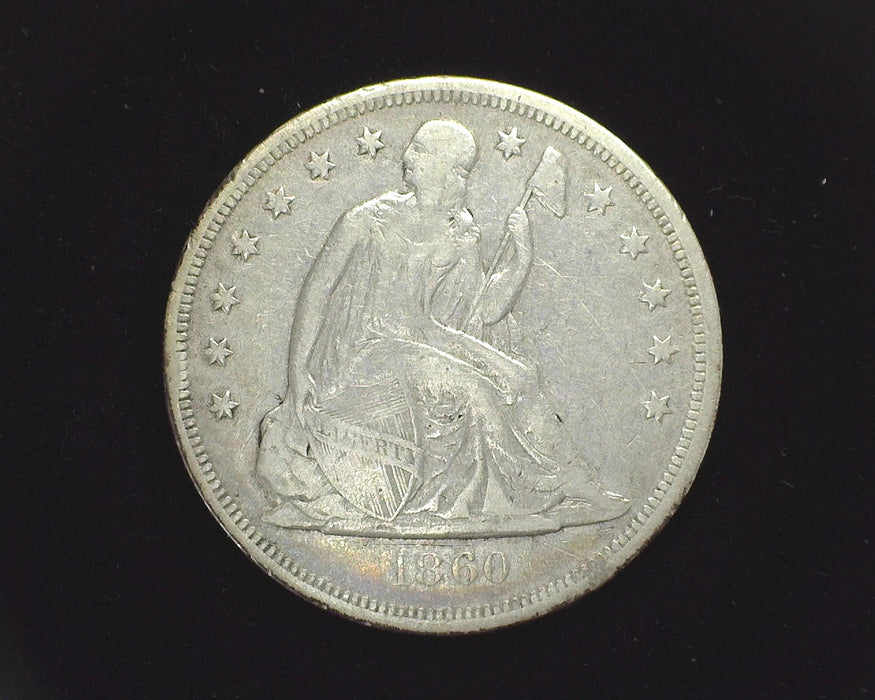 1860 O Seated Liberty Dollar F - US Coin
