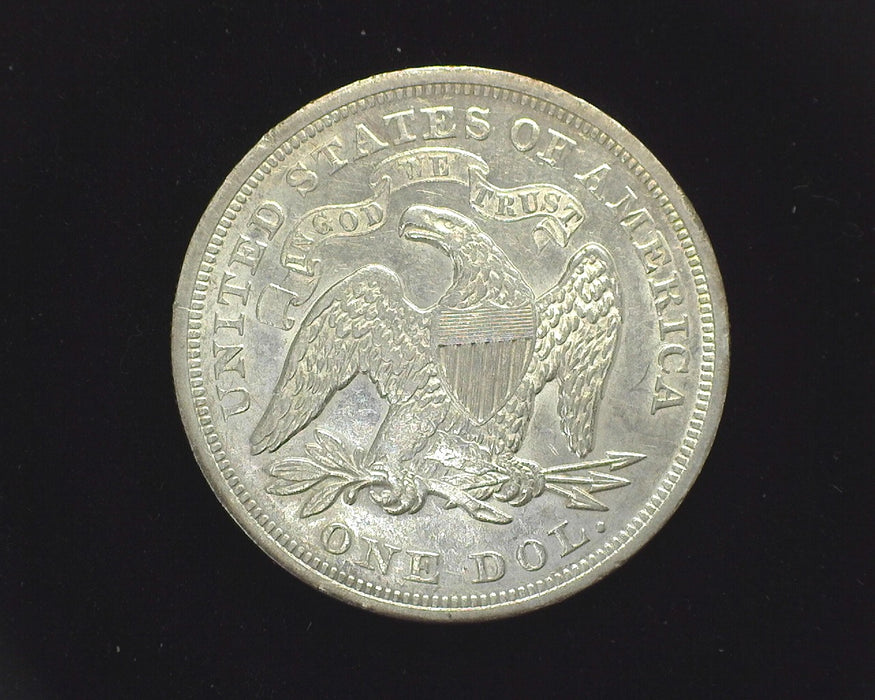 1870 Seated Liberty Dollar AU-50 - US Coin