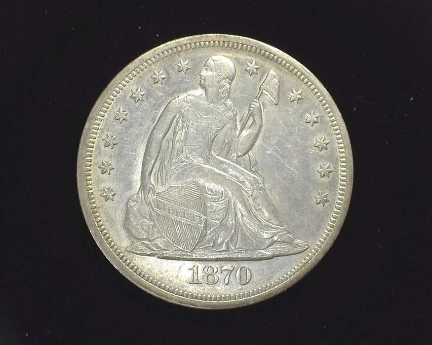 1870 Seated Liberty Dollar AU-50 - US Coin