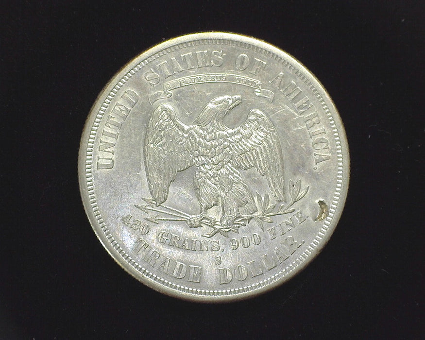 1875 S Trade Dollar AU Chop mark - US Coin