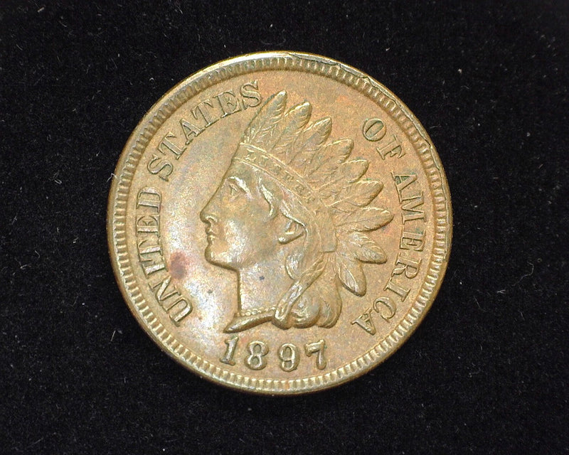 1897 Indian Head Penny/Cent AU-50 - US Coin