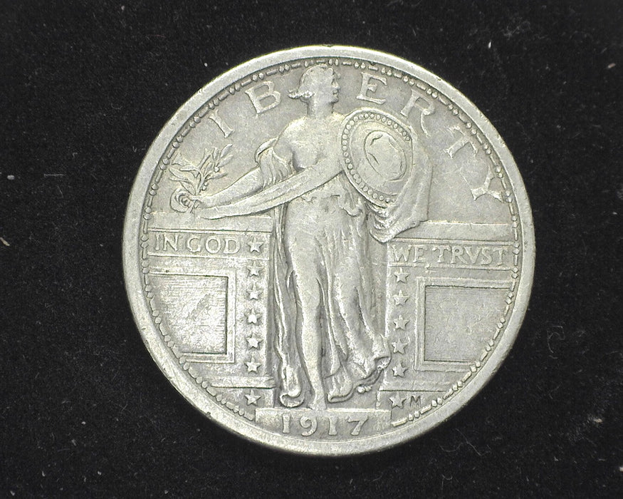 1917 Type 1 Standing Liberty Quarter VF - US Coin