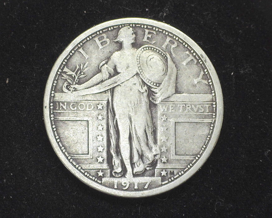 1917 Type 1 Standing Liberty Quarter F - US Coin