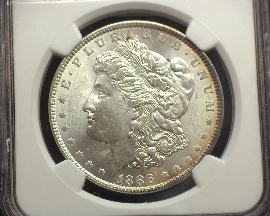 1886 TOP-100 Morgan Dollar NGC VAM-1A1 Line and clash - MS64 - US Coin