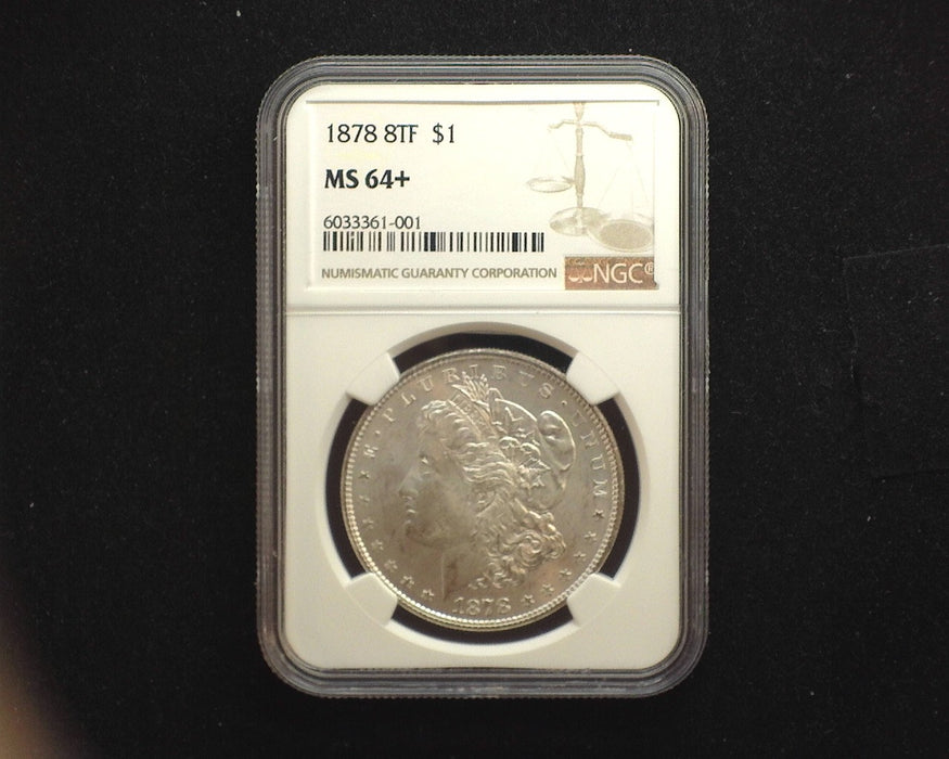 1878 8TF Morgan Dollar NGC MS64+ - US Coin