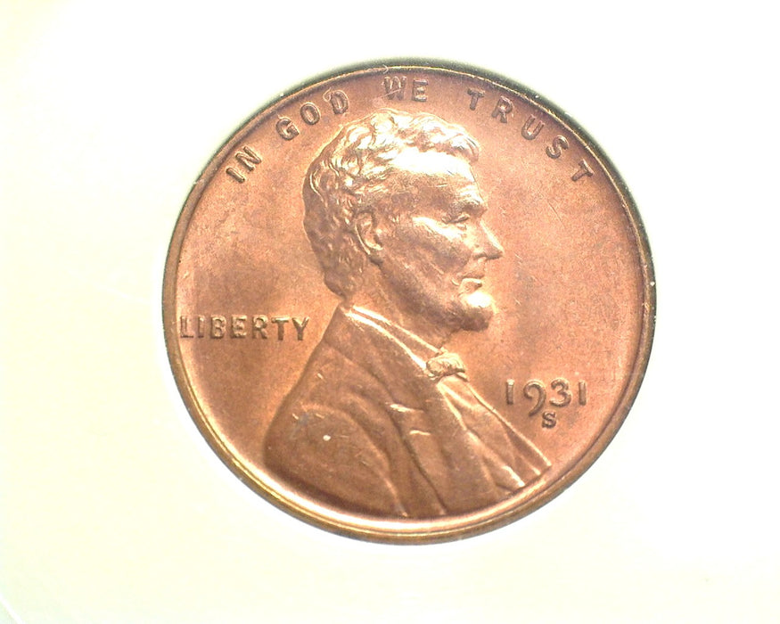 1931 S Lincoln Wheat Penny/Cent NTC MS64 RB - US Coin