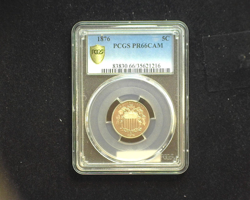 1876 Shield Nickel PCGS PR66 CAM - US Coin