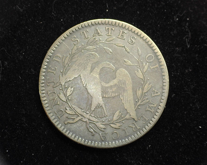 1794 Flowing Hair Half Dollar F. Eye pleasing first year coin with the usual characteristics. Upper end of fine details. Mintage 23,464. Approximately 5,000 circulated half dollars are known to exist. Lovely date coin. - US Coin