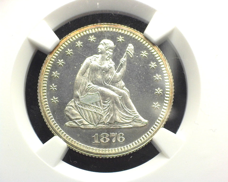 1876 Liberty Seated Quarter PF 63 NGC - US Coin
