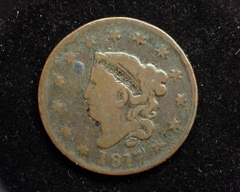 1817 13 star Classic Head Large Cent Environmental damage. G - US Coin