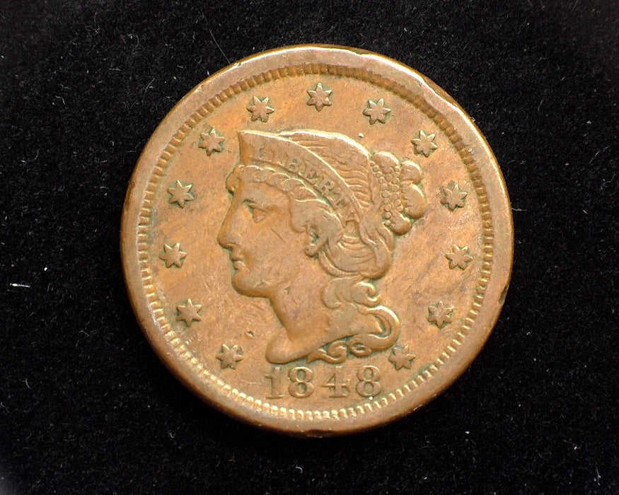 1848 Large Cent Classic Cent Vf - US Coin